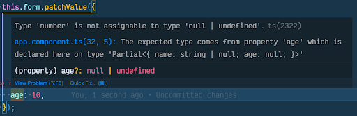 An error occurs when trying to set the value of a control when the initial value is null